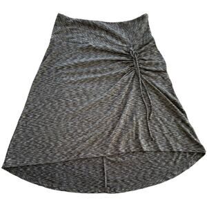 THE North Face Cypress Gray Space Dye Tennis Skirt Ruched High Low Size Small